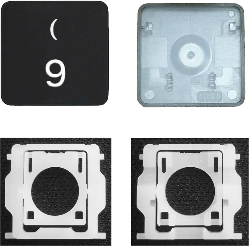 GRMTRV Replacement Individual Key Cap Hinge for MacBook Air 13'' 15'' M3 M4 A3113 A3114 A3240 A3241, 14'' 16'' Pro/Max M4 A3185 A3186 A3401 A3112 A3403 2024-2025 (9) - Image 1